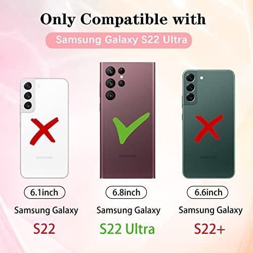 OQPLOG PARA SAMSUNG Galaxy S22 Ultra 5G Case telefônica de serviço pesado para meninas garotas garotas de caveira