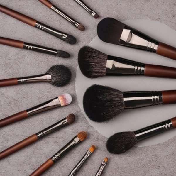 Feer Makeup Brush Conjunto 14 Ferramentas de beleza de alça de madeira Um conjunto completo de escovas de maquiagem