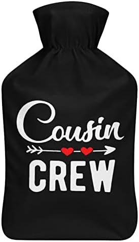 Cousin Crew Fall in Love Borracha Hot Water Saco com tampa 1L Injeção de água quente Garrafas para relaxamento Proteção a frio