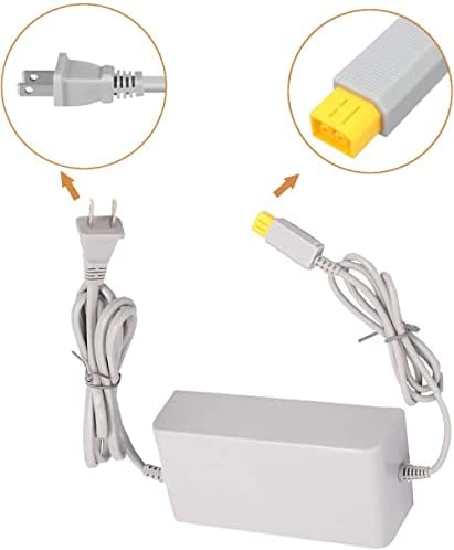 Cabos Mebczyk e adaptadores CA para Wii U, Wii U Carregador do controlador, cabo de alimentação de 15V, substituto para a Nintendo