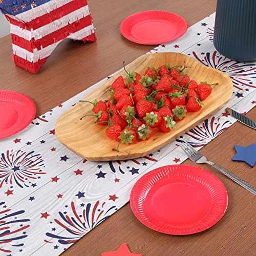 Fireworks Table Runner 4 de julho Patriótico Memorial Day Independence Day Holiday Kitchen Dining Table Decoration,