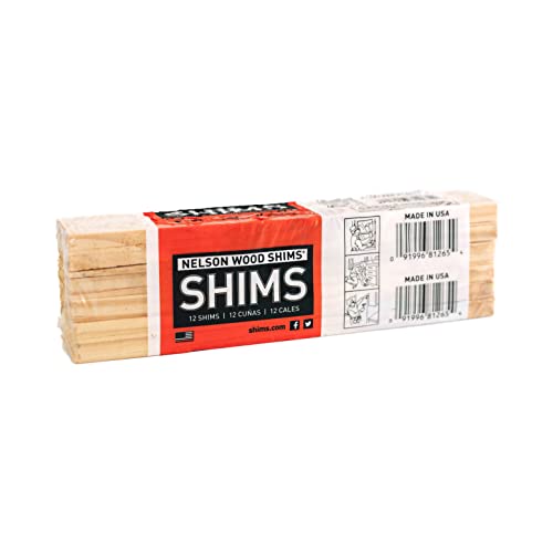 Nelson Wood Shims - calços de madeira de pacote diy de 8 polegadas, madeira natural de alto desempenho, de forno seco