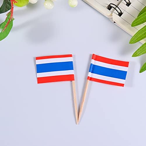 Abofan American Flag Cupcake Toppers Cupcake Topper 2pcs Mini Bandeira Escolha Tailândia Bandeiras de dente Tailândia