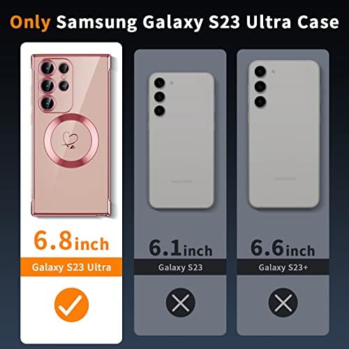 ACWWEEK Magnetic Samsung Galaxy S23 Ultra Caso para homens homens com proteção completa da lente da câmera [ímãs n52 fortes]