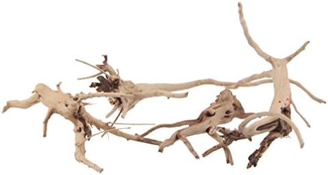 Emours Natural Driftwood Vine Branches Répteis Répteis Decoração de Aquarium tamanhos variados, pequenas, 4 peças