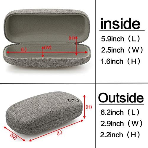 Vemiss hard shell óculos de casca de case de linho tecidos grandes óculos de sol Case conciso