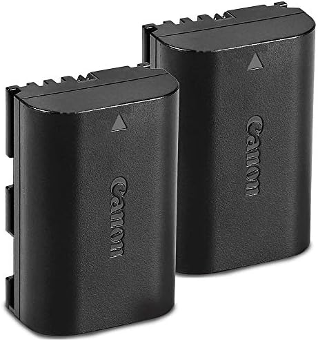 Canon Battery Pack Pack LP-E6N 2-Pack para Canon EOS Digital SLR 60D, 70D, 80D, 5DMKII, MKIII, MARK IV, 5DS 5DS R, 6D, 6DMKII,