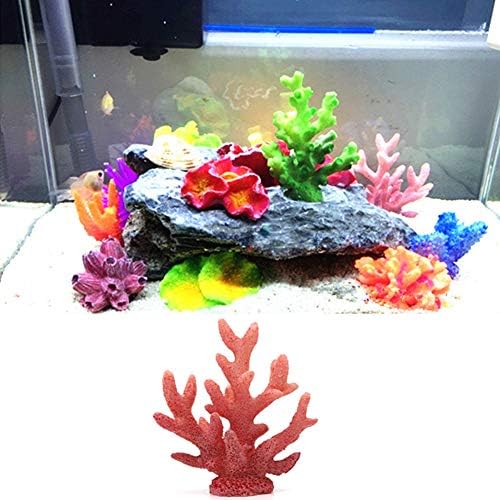 Tzou 6pcs Decorações de aquário, mini flor de coral artificial para aquário decoração de tanques subaquáticos Ornamento 6pcs