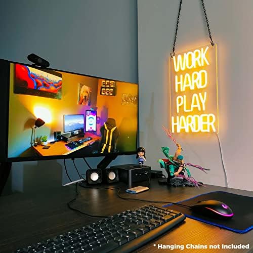 Trabalho, reproduza o sinal de neon mais duro para decoração de quarto LED CHOTA MOTTRONAL LUZ LIGHTATIVA LIGHT LETRAS PARA GORES DE