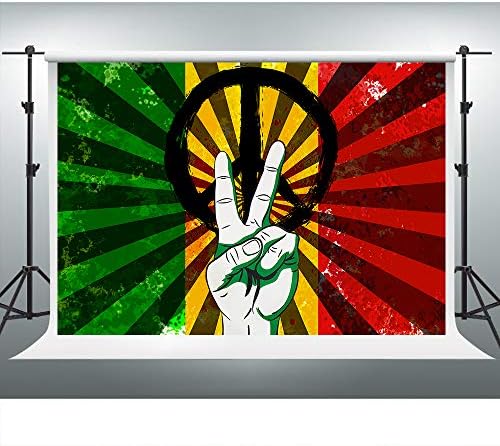 Vidmot Rasta Jamaican Caso -pano de fundo para fotografia Reggae Rastafari grafitti Fundo de fundo Fundos Fundos de