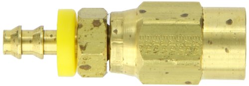 Eaton Weatherhead 10004b-254 Feminino giro do tubo feminino, Brass CA360, ID da mangueira de 1/4 , tamanho de tubo de 1/4