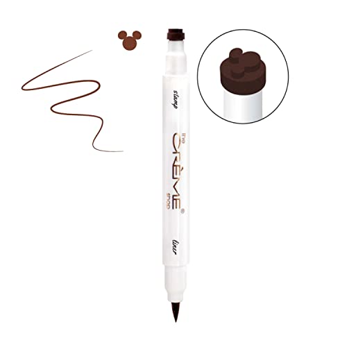 The Creme the Crème Shop Disney Disney-end Eyeliner e Mickey em forma de sardas do forro de olhos [DMES7243 Brown] + Bolsa