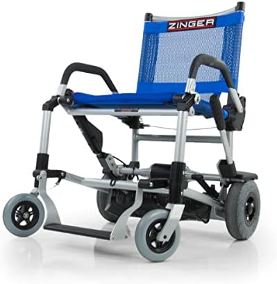 Cadeira de cadeira Zinger Cadeira de rodas elétricas da Journey Health & Lifestyle - Azul com acessório de mobilidade