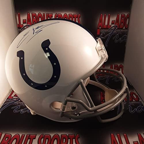 Edgerrin James Authentic assinado autografado réplica de tamanho completo JSA - Capacetes NFL autografados