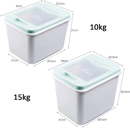 Recipientes de armazenamento de cereais kekeyang caixa de armazenamento de caixa de armazenamento de caixa de armazenamento cozinha selada balde de push push arroz de armazenamento de armazenamento balde de plástico doméstico balde com tampa de armazenamento de armazenamento único caixa de armaze