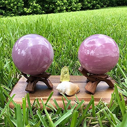 3-3,2 lb 12-13'''Circumference Sphere de quartzo de rosa natural com uma base. Grande cura cristalina artesanal, Heart