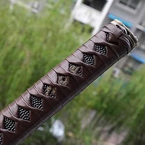 Boyu japonês samurai katana sword handle tsuka10.2 '' liga/cobre/ferro acessórios reais ou falsos