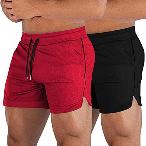 Everworth Men's Athletic Shorts Gym Gym Treino curto shorts casuais que executam bodybuilding de 5 polegadas de shorts