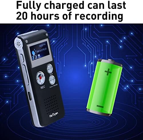 Gravador de voz digital 8 GB Gravador de voz ativado por voz para palestras, reuniões, entrevistas Gravador de gravação de dispositivos
