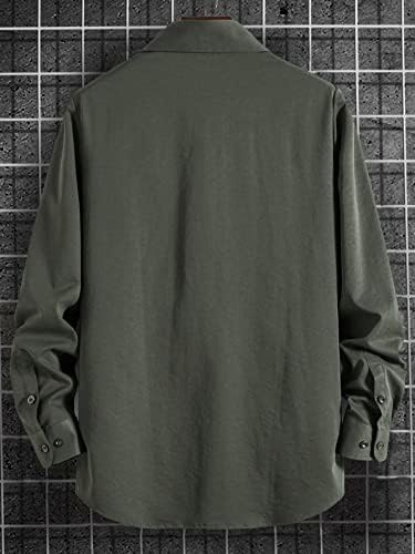 Jaqueta de jaqueta masculina para homens manchas de bolso de aba sem camiseta