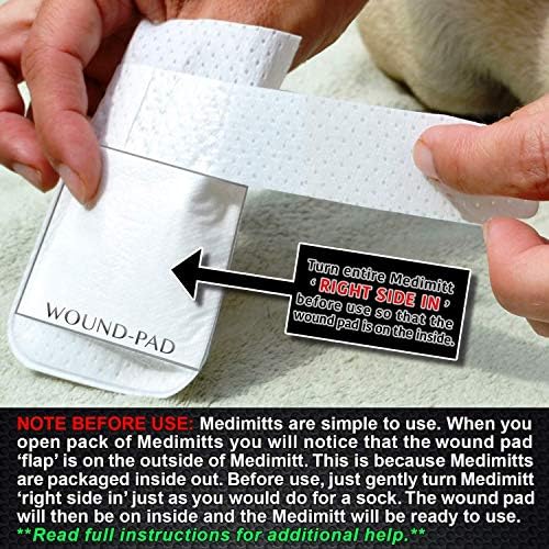 PAWFLEX MEDIMITT PAW BANDAGENS PARA COMAS, CATOS E PETOS BOTAS MÉDICAS, PRIMEIROS SOCORES PAWS NÃO SLIP, não adesivo,