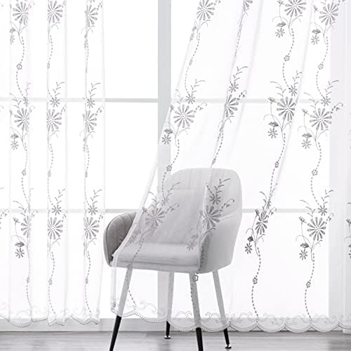 Cortinas de Voile Sheer de Daesar 2 painéis, Cortinas de Blackout Blackote