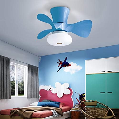 Ventilador de teto de quarto de crianças fehun com luz reversível com controle remoto 6 velocidades LED Luz de teto do ventilador