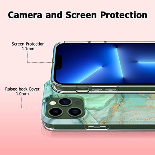 Annsd para iPhone 13 Pro Max Case com protetor de tela e protetor de lente da câmera + suporte de anel ， PLATICS + TPU Design Impacto resistente ao corpo de proteção corporal de proteção para iPhone 13 Pro Max
