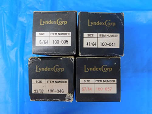 12pc New Lyndex e outros tamanhos de coletas TG100 incluem 5/64, 19/32, 23/32, 29/32 - M -MB9135RDT