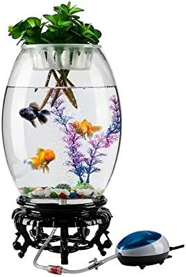 Tanque de peixes wpyyi redondo tanque de peixe dourado aquário sala de estar mesa aquário decoração de desktop home
