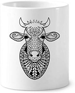 Animal Big Cow Picture dentes escova de caneta caneca de cerâmica stand copo lápis