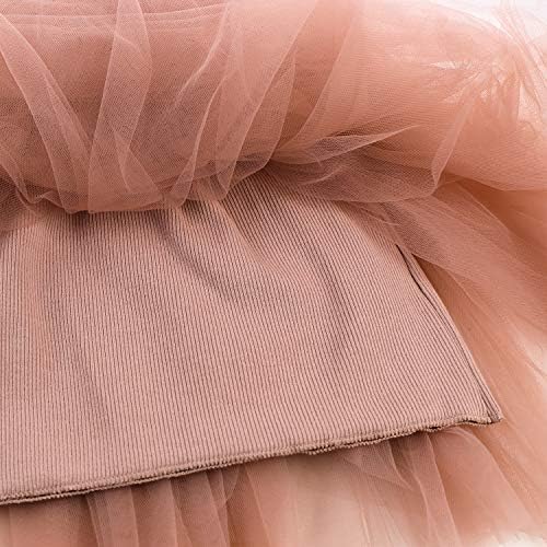 Lyxiof meninas bebês criança vestido tutu manga longa/princesa sem mangas Princesa infantil Tulle Sundress