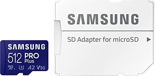 O cartão de memória Samsung Pro Plus 512GB funciona com DJI OSMO Ação 2, Ação 3 Câmera de Ação C10 U3 A2 V30 4K UHD