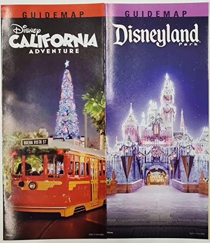 Disneyland Park Conjunto de guias turísticos de 8 mapa com a California Adventure Buena Vista 55º Aniversário Space Mountain Paint