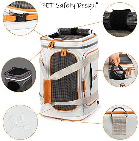 Mochila da transportadora de animais de estimação aprovada por uma companhia aérea de pet -line, mochilas de transportadoras de viagem