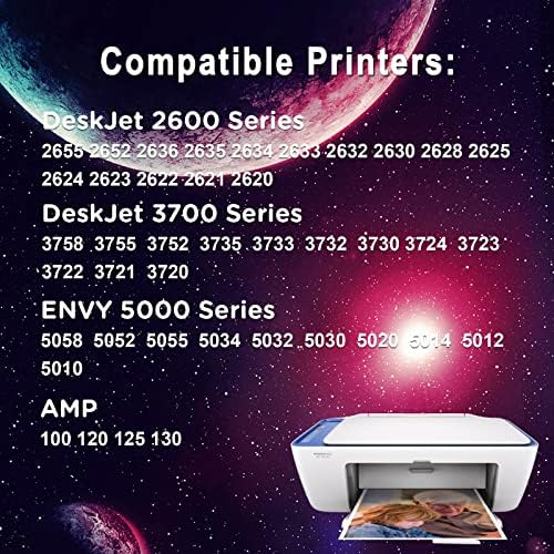 65xl Ink Alto rendimento 65 Cartuchos de tinta compatíveis com inveja HP ​​5055 5052 5058 DeskJet 2655 3720 3722 3723 3752