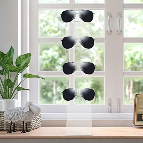OUNONA 4 Óculos de sol com 4 copas de categoras de categoras de rack de categor transparente titular de óculos acrílico exibição de copos de armazenamento jóias rack rack stand stand stand