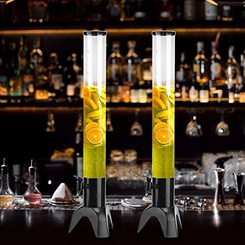 Dispensador de bebida de torre de cerveja Torre de bebida transparente Torre de três pernas com tubo de gelo removível para