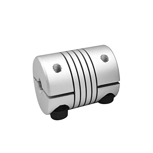 Couplador de eixo Sinoblu de 5 mm a 8 mm de 25 mm de comprimento de 20 mm de 20 mm de diâmetro e acoplador de alumínio flexível conector de junta de liga de alumínio para motor de passo 3D Impressora CNC Machine codificador Diy