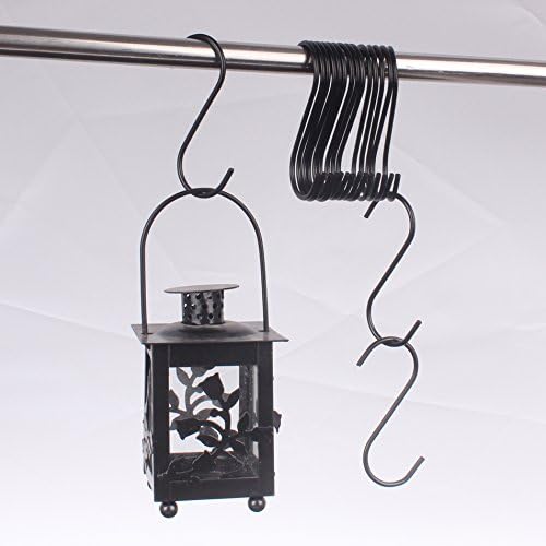 WarmBuy 30 Pack Black S Hooks Ganchos utilitários para pendurar panelas de cozinha, roupas de armário, bolsas de plantas toalhas