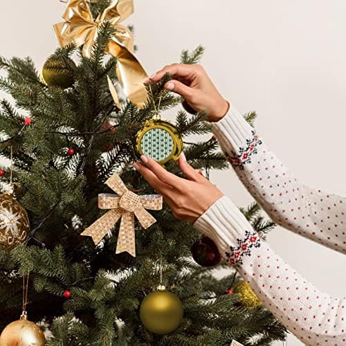 Aliens Face Stripes Bolas de Natal Ornamento de Srastro à prova de encantos Decoração de pendura de árvore de natal