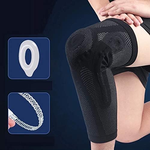 N/A 1 par de compressão elástica do joelho do joelho Knee Spring Knee Support Brace para executar o basquete de vôball