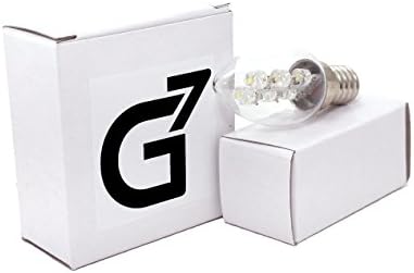 G7 Power Boulder LED 0,5 watt 15 lúmen C7 Lâmpada noturna, 2900K Luz branca macia, E12 Base 2-Pack