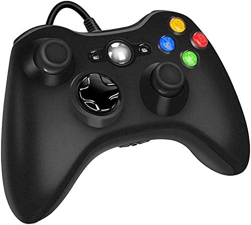 Controlador com fio para Microsoft Xbox 360, controlador de jogo com turbo de vibração dupla para Xbox 360/360 Slim