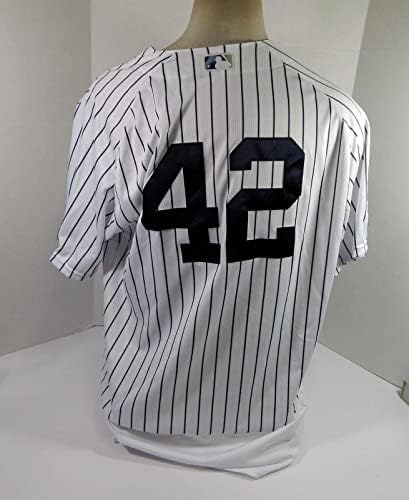 2020 New York Yankees Erik Kratz 42 Jogo emitiu White Jersey HGS J Robinson 1 - Jogo usou camisas MLB