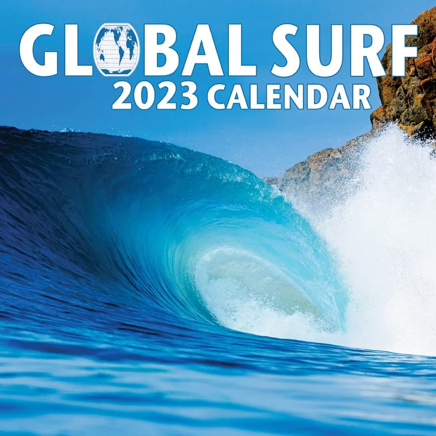 Publicação Global Surf 2023 Parede do calendário beneficiando salvar as ondas, Surfing Board Sports