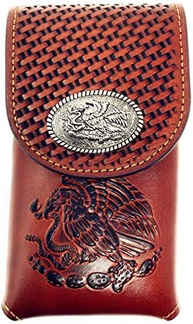 Caso de cinto de couro com cowboy ocidental Cowboy Caso de celular de cinto de couro de águia em 2 cores