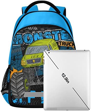 Mochila de caminhão de monstro beeplus para meninos backpack backpack backpack bookbag saco de bolsa de viagem de viagem de viagem