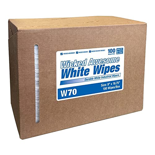 Conversões de alta tecnologia w70 wicked white wipe, hydroknit, 9 l x 16,75 w