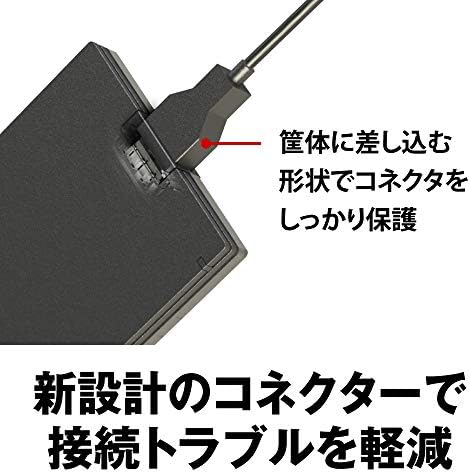 バッファロー Buffalo SSD-PG480U3-B/NL USB 3.1 Gen1 SSD portátil, 480 GB, fabricado no Japão, PS5/PS4, resistente ao impacto,
